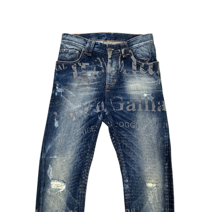 JOHN GALLIANO NEWSPAPER PRINTS JEAN