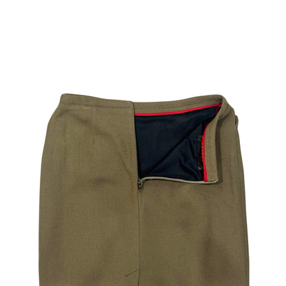 PRADA SPORT KHAKI MIDI SKIRT
