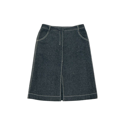 PRADA SPORTS GREY WOOL SKIRT