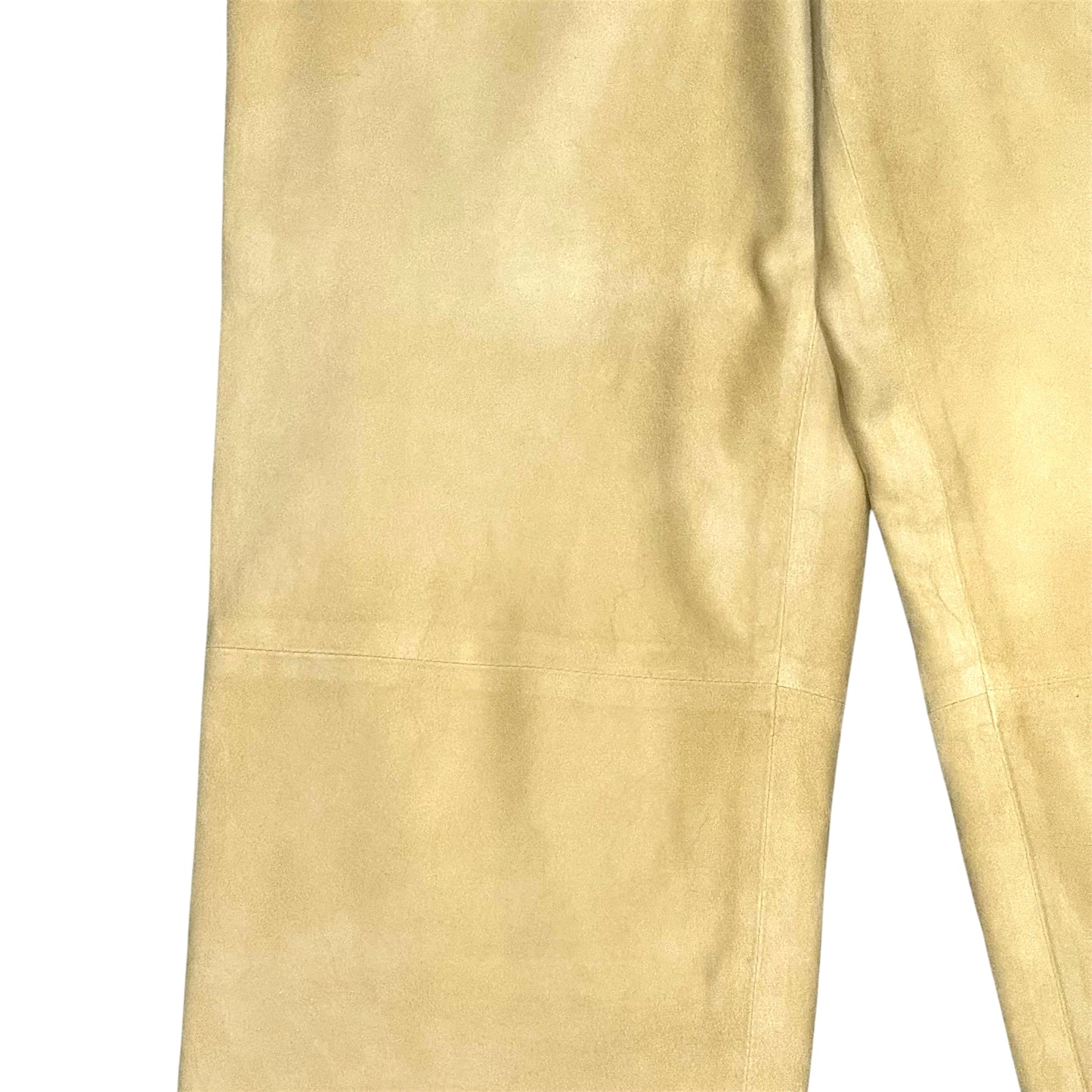 VALENTINO BUCKLED SUEDE LEATHER PANTS