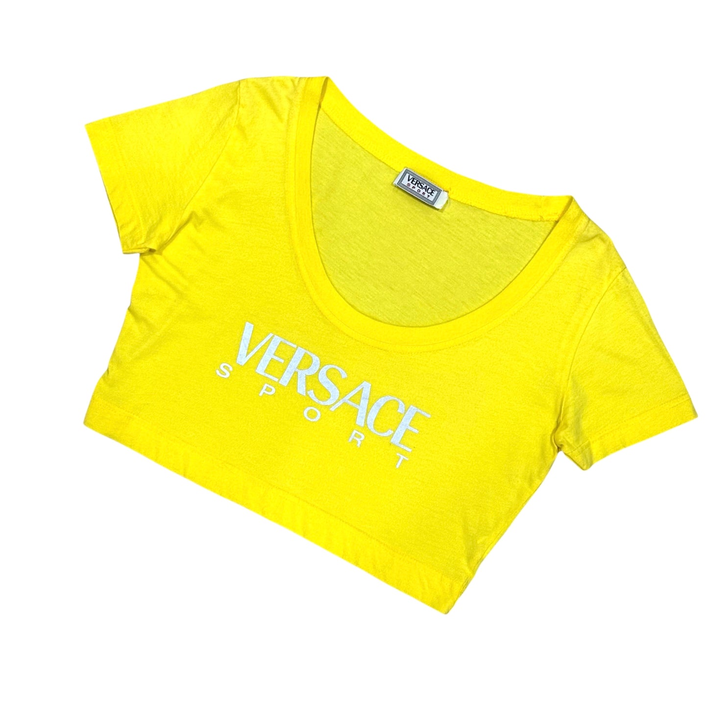 VERSACE SPORT NEON YELLOW CROP TOP