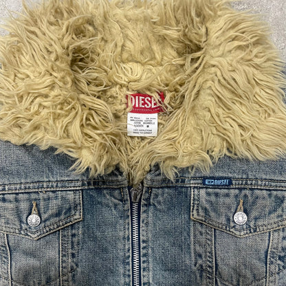 Diesel jean jacket Fur Faux