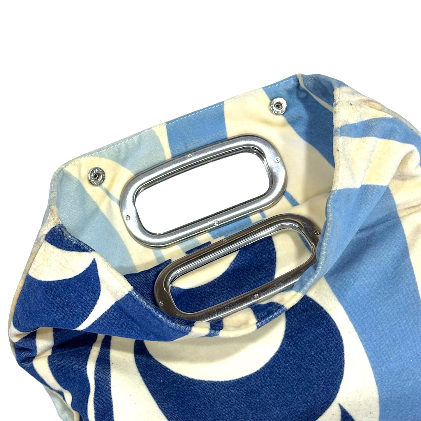 PRADA SPORT BLUE VELVET NEOPRENE HANDBAG