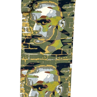JEAN PAUL GAULTIER AW1997 FIGHT RACISM PUNK FACE PRINTED PANTS