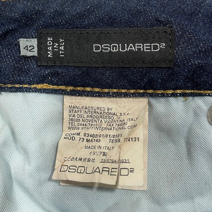 DSQUARED2 CLEAR VINYL DENIM MINI SKIRT