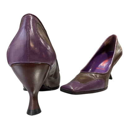 MIU MIU 90S PURPLE BROWN TWO TONE PUMPS