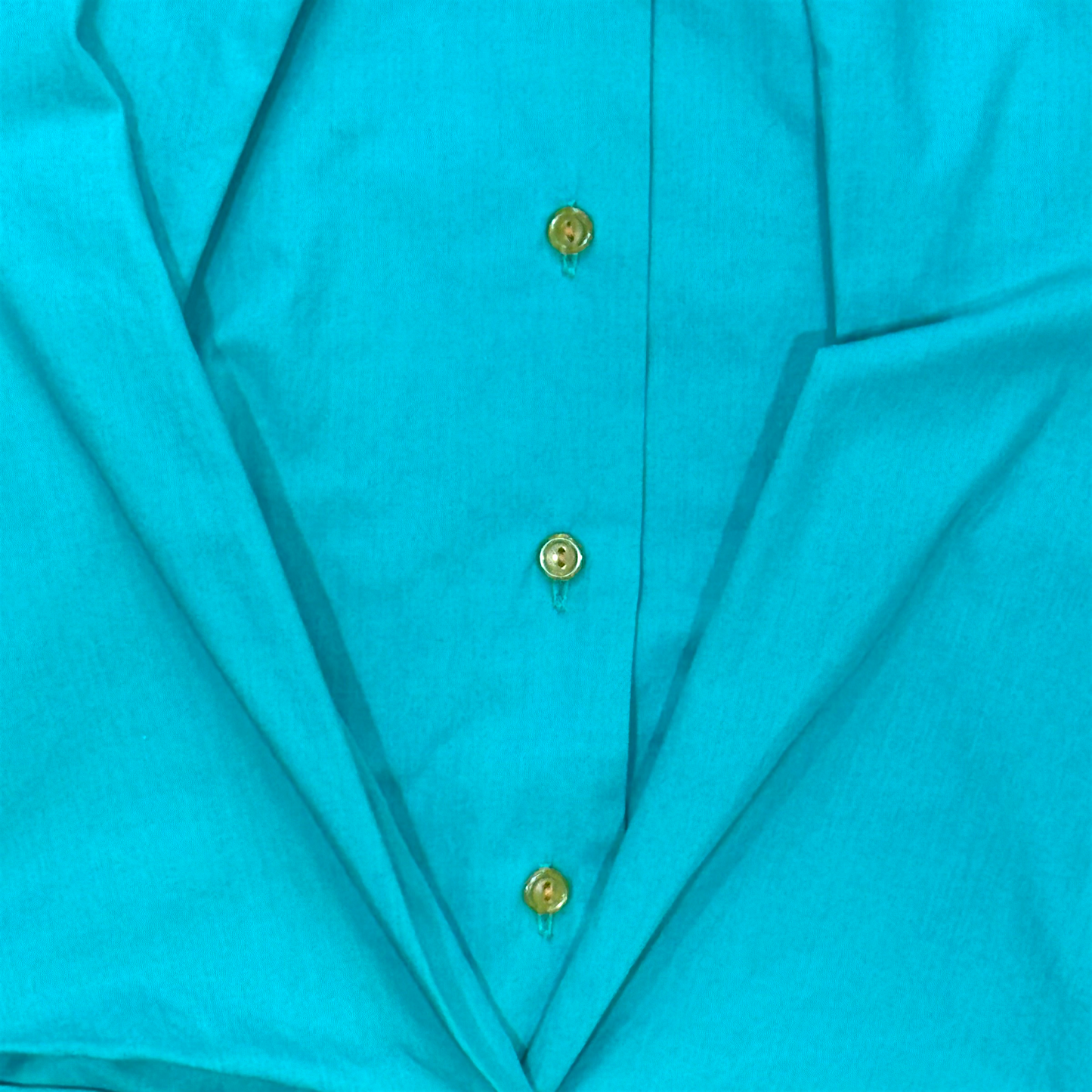 VIVIENNE WESTWOOD PLEATED TURQUOISE BLOUSE SHIRT