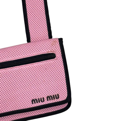 MIU MIU 1999 PINK MESH CROSSBODY BAG