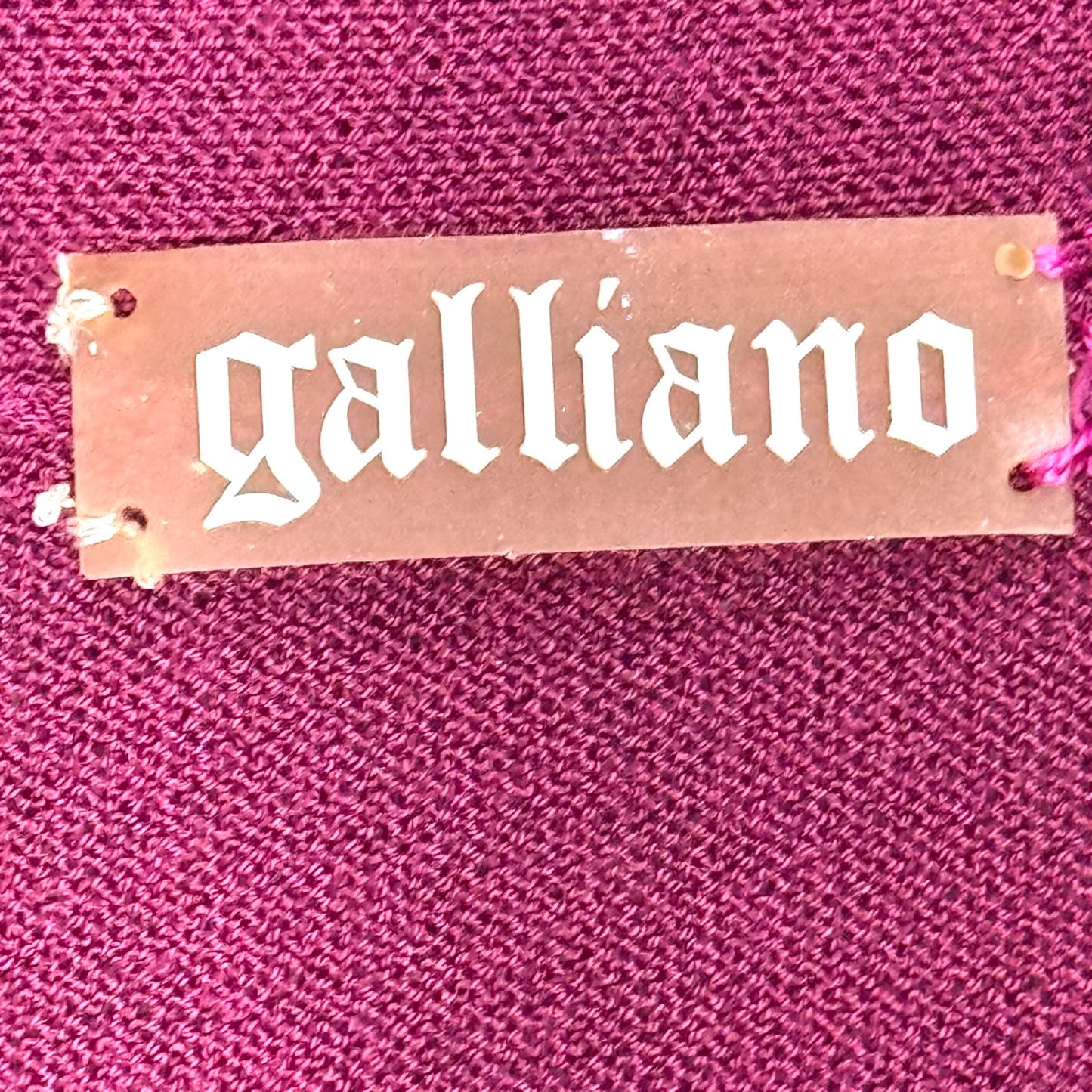 JOHN GALLIANO MAGENTA TIE CARDIGAN