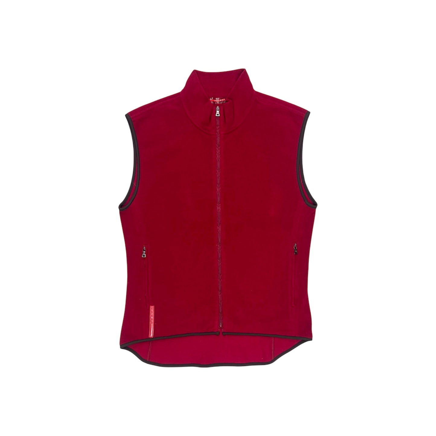 PRADA SPORT 00S RED POLAR FLEECE VEST