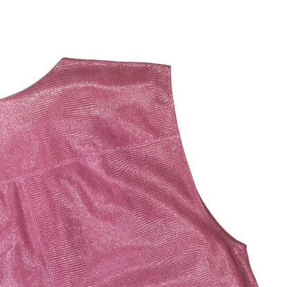 CHANEL PINK LEATHER VEST JACKET