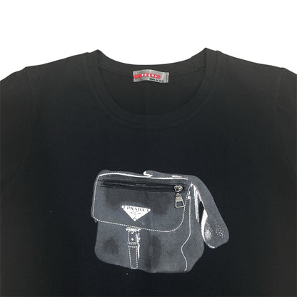 PRADA SPORT GRAPHIC TEE WITH ZIPPER