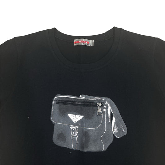 PRADA SPORT GRAPHIC TEE WITH ZIPPER