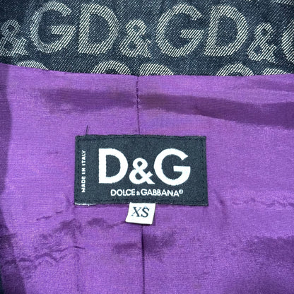 DOLCE & GABBANA DENIM MONOGRAM COAT