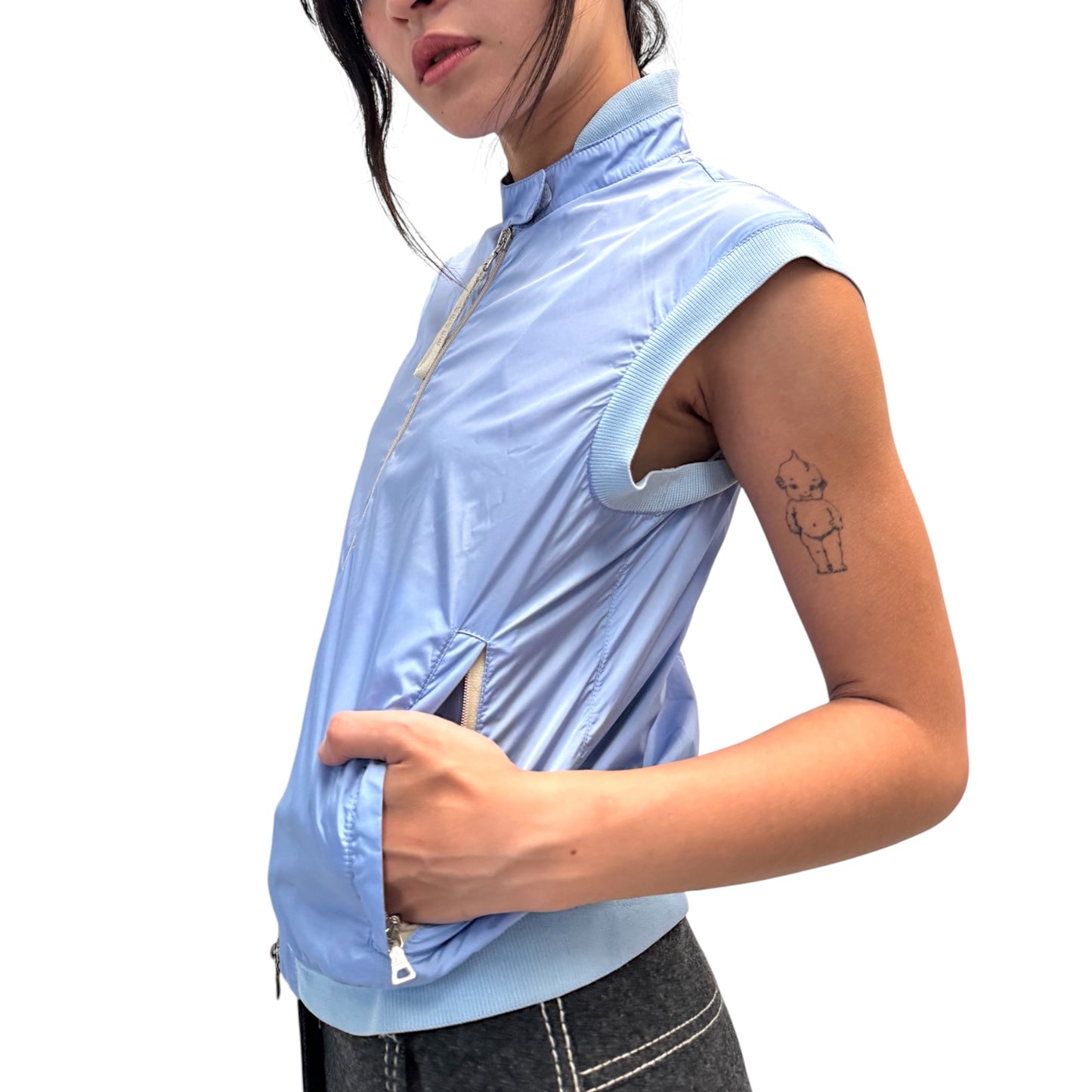 PRADA SPORT LIGHT BLUE NYLON VEST