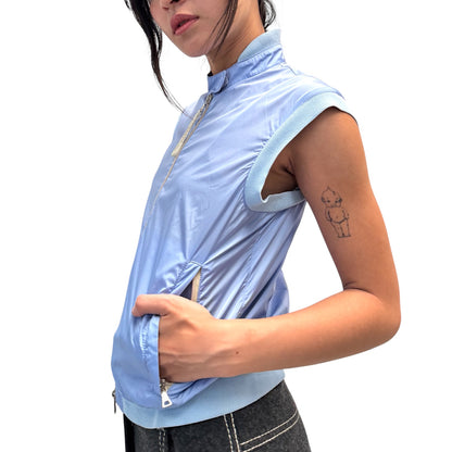 PRADA SPORT LIGHT BLUE NYLON VEST