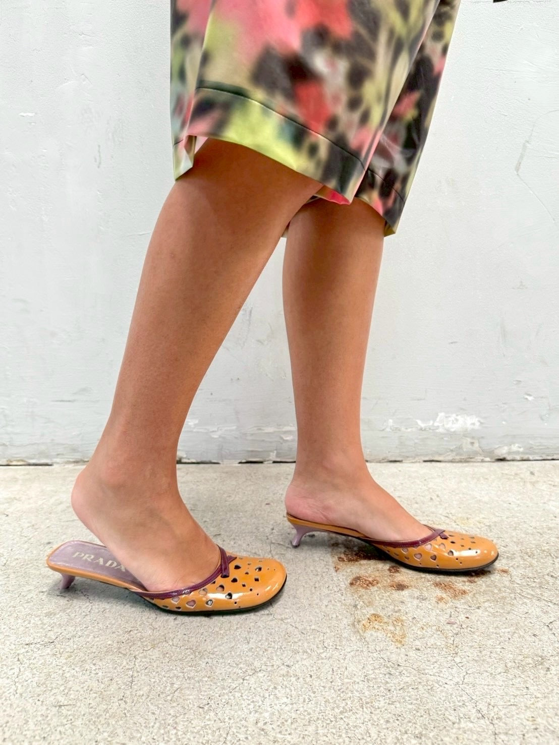 PRADA HEART MULES