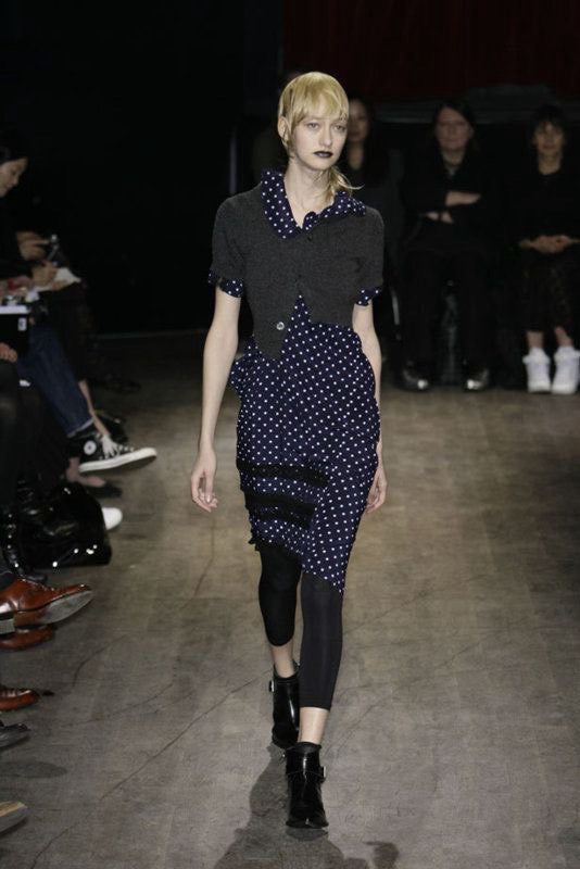 JUNYA WATANABE 2007 POLKA DOT CARDIGAN WRAP DRESS