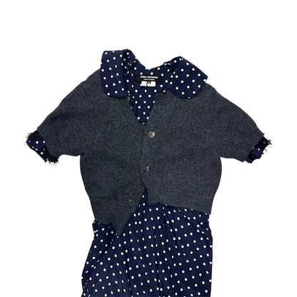 JUNYA WATANABE 2007 POLKA DOT CARDIGAN WRAP DRESS