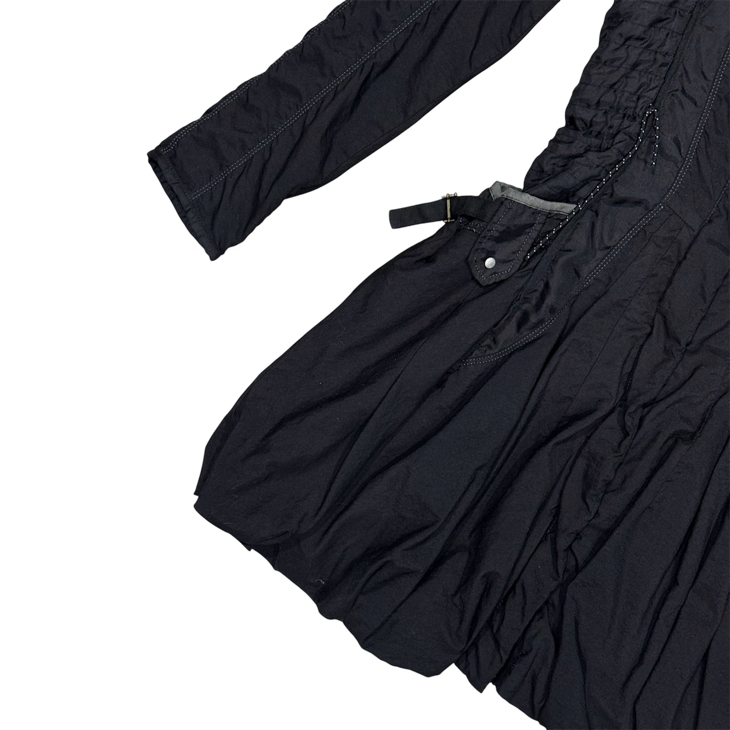 MARITHE FRANCOIS GIRBAUD BLACK NYLON DRESS