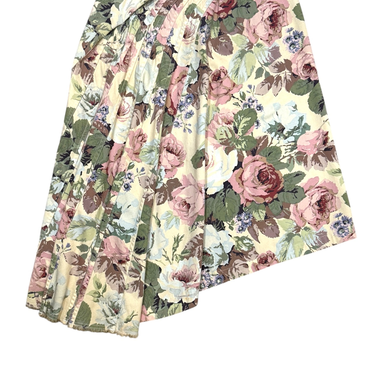 JUNYA WATANABE FLORAL SLIT BELT MAXI SKIRT