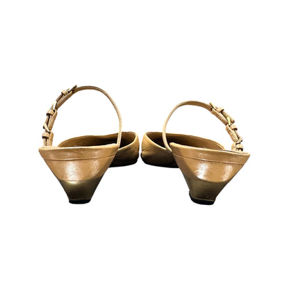 PRADA 2000S TAN BUCKLED MULES