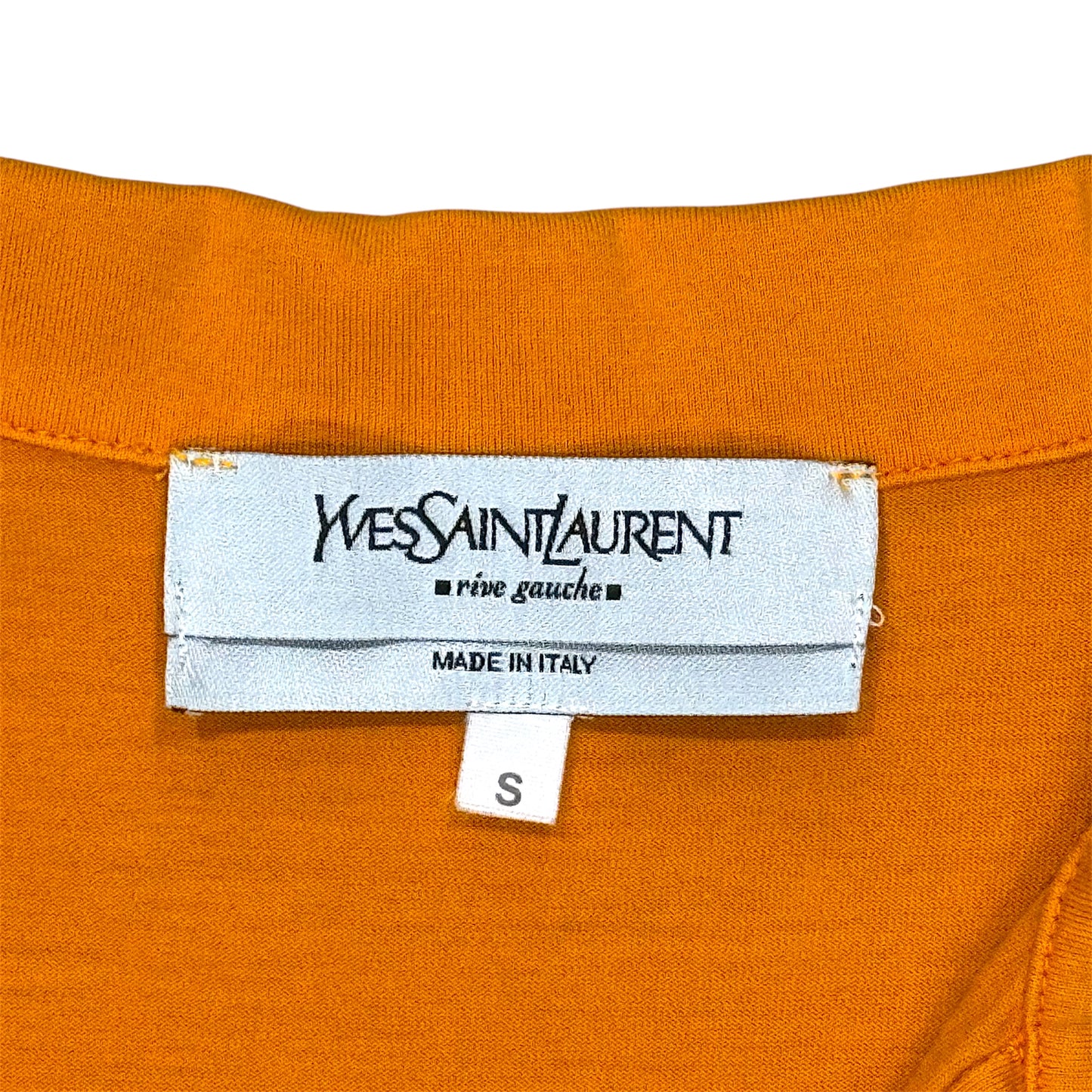 YVES SAINT LAURENT RIVE GAUCHE ORANGE LOGO TOP