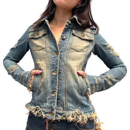 L.G.B DISTRESS DENIM JACKET