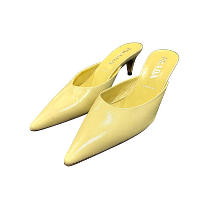 PRADA YELLOW LIME MULES