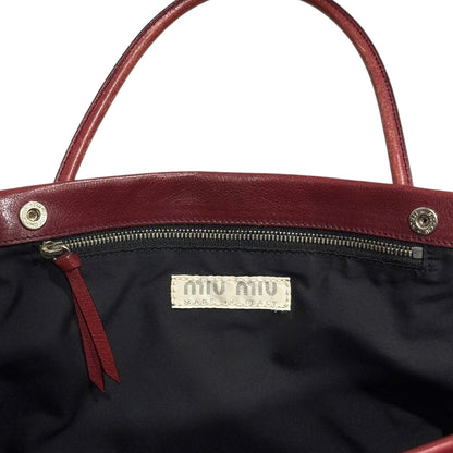 MIUMIU BURGUNDY RUCHED BAG