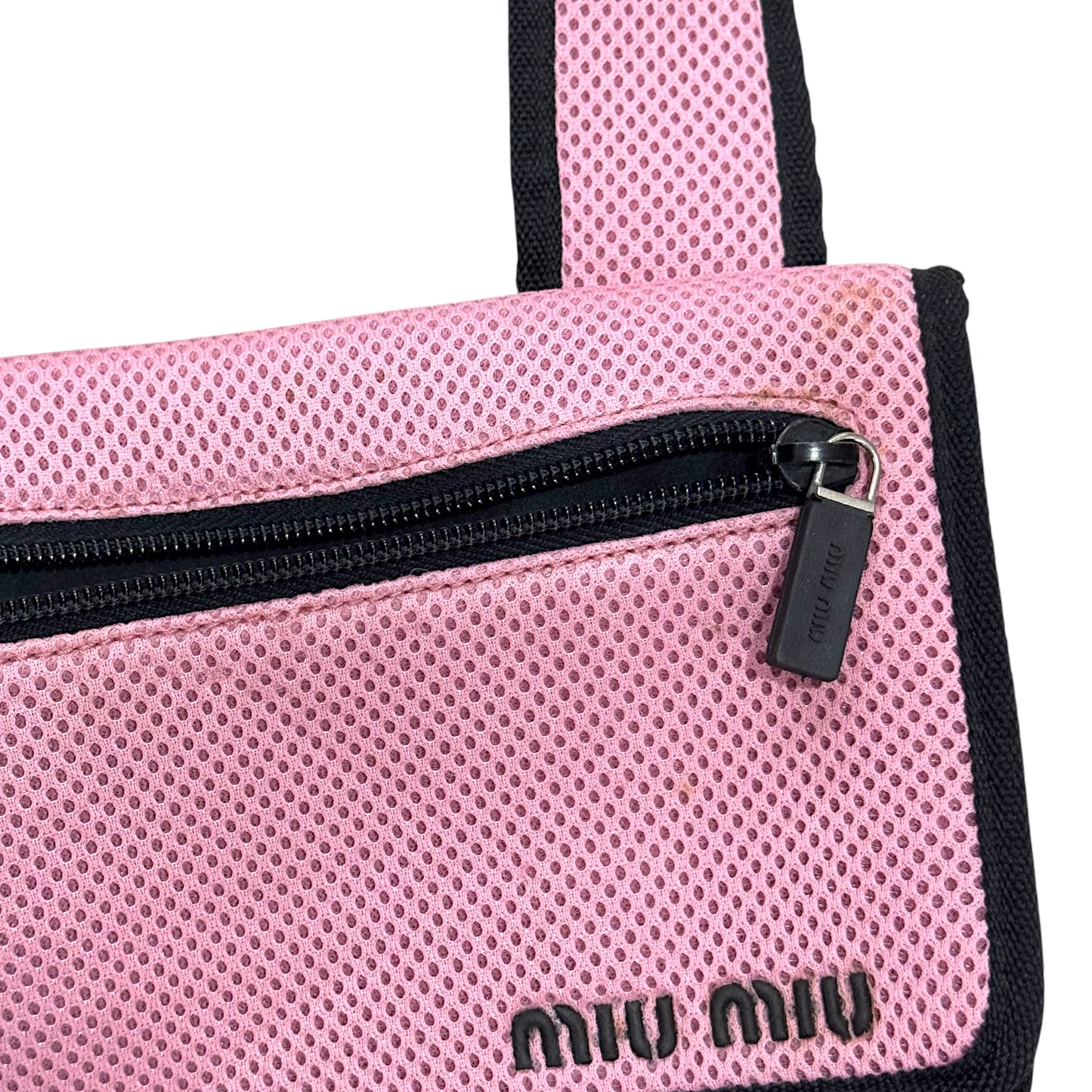 MIU MIU 1999 PINK MESH CROSSBODY BAG