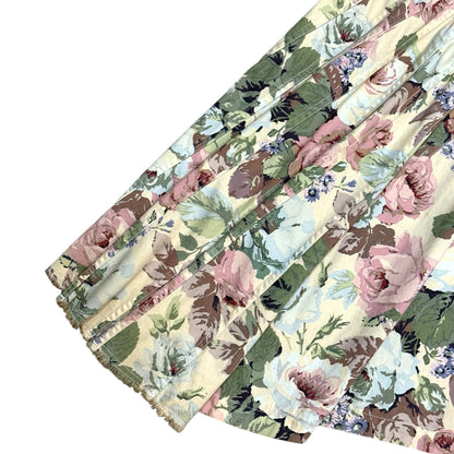 JUNYA WATANABE FLORAL SLIT BELT MAXI SKIRT