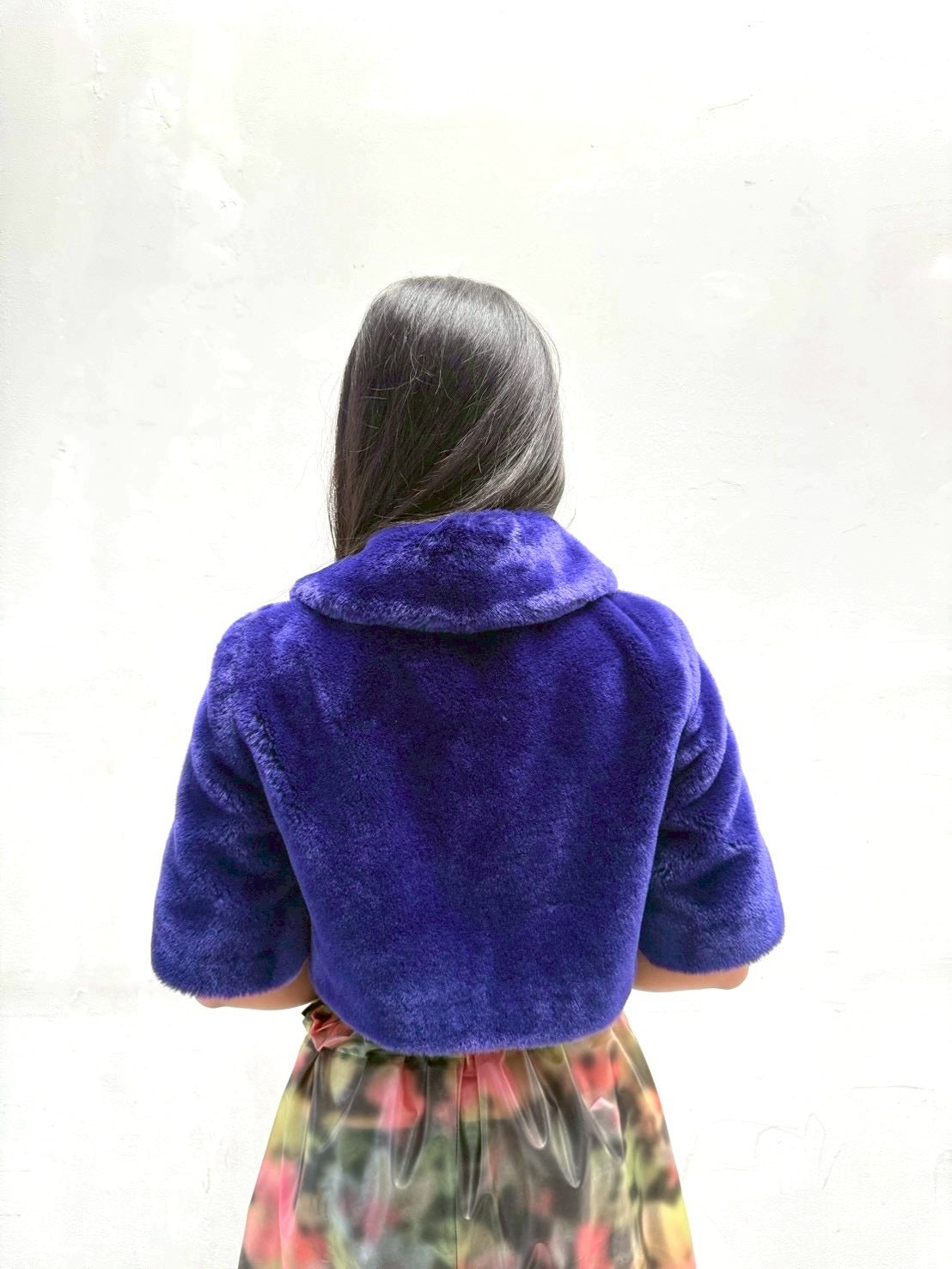 MOSCHINO PURPLE CROPPED BOLERO JACKET