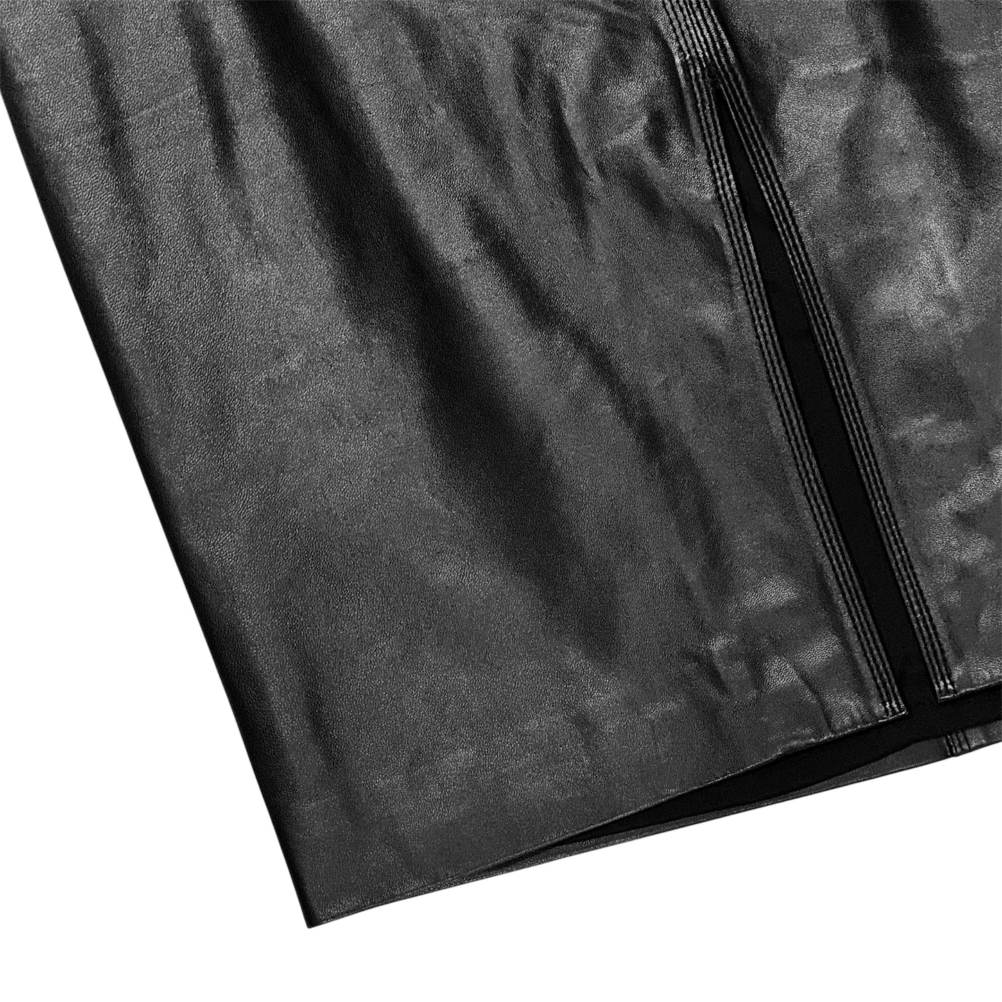 GUCCI BLACK LEATHER SKIRT
