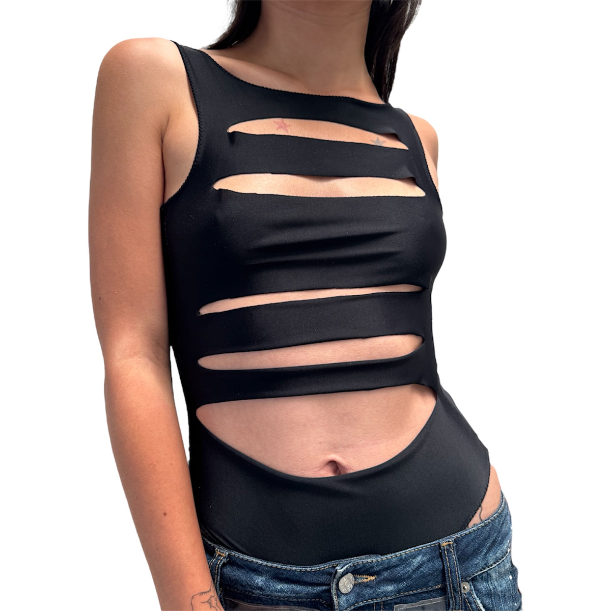 JEAN PAUL GAULTIER 2000S CUT OUT BODYSUIT