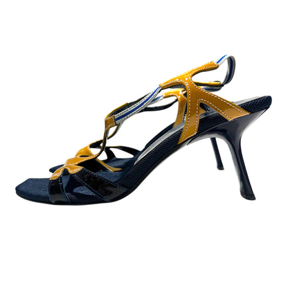 PRADA S/S2000 RUNWAY NAVY MESH HEELS