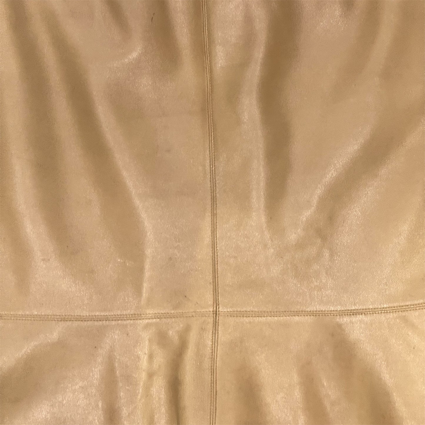 CHANEL FLARED TAN LEATHER SKIRT