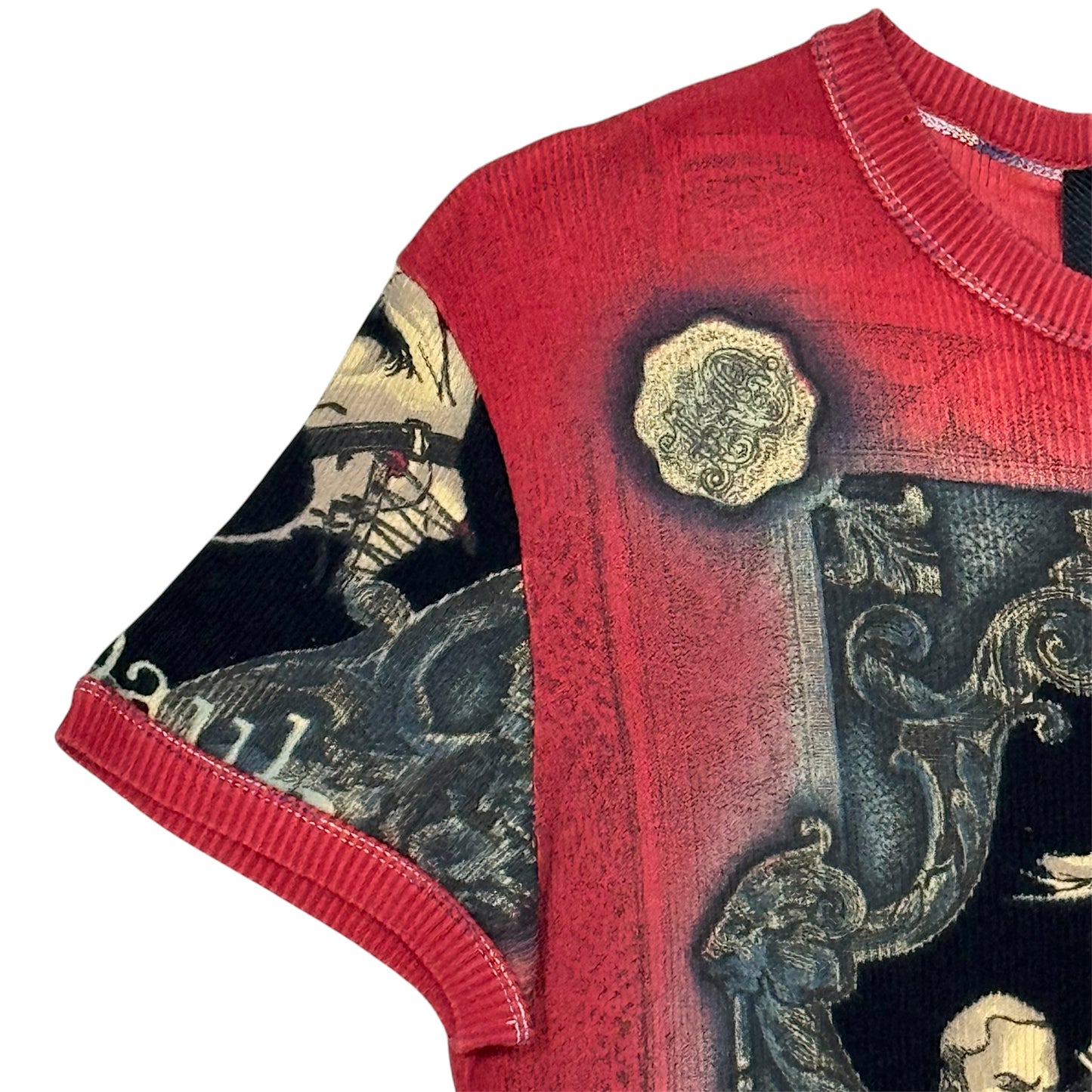JEAN PAUL GAULTIER MAILLE 1990S  TATTOO ARTIST PRINT TOP