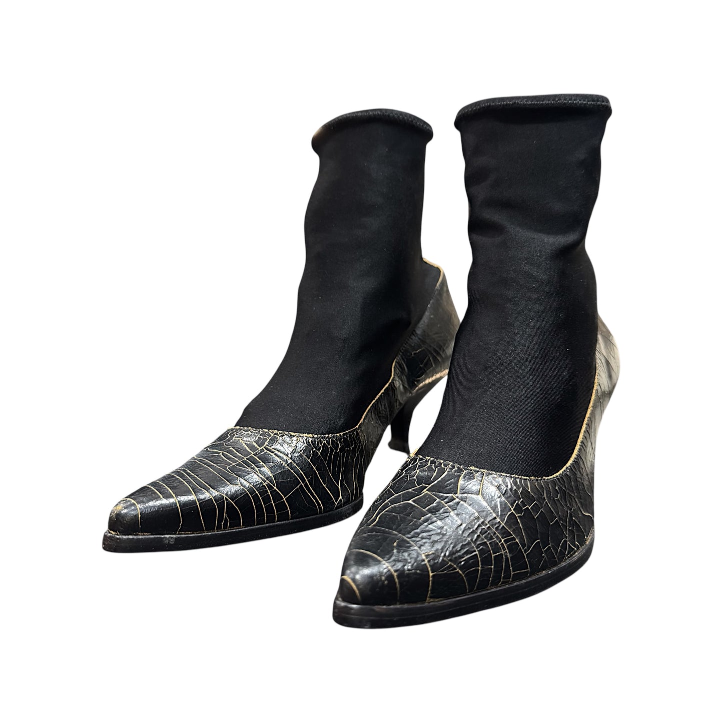 MIU MIU FW1999 CRACKLE ANKLE BOOTS