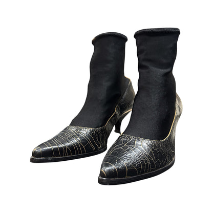 MIU MIU FW1999 CRACKLE ANKLE BOOTS