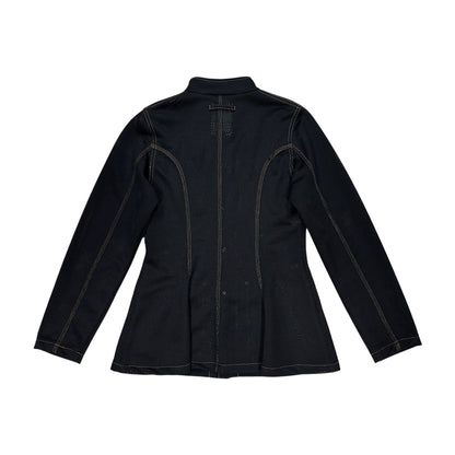 GAULTIER JEAN’S BLACK MESH ORANGE STITCH JACKET