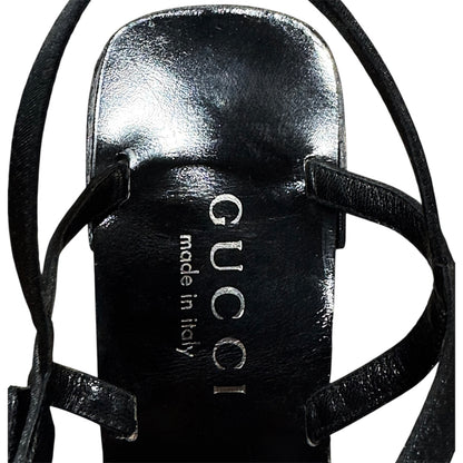 GUCCI STRAPPY LEATHER HEELS
