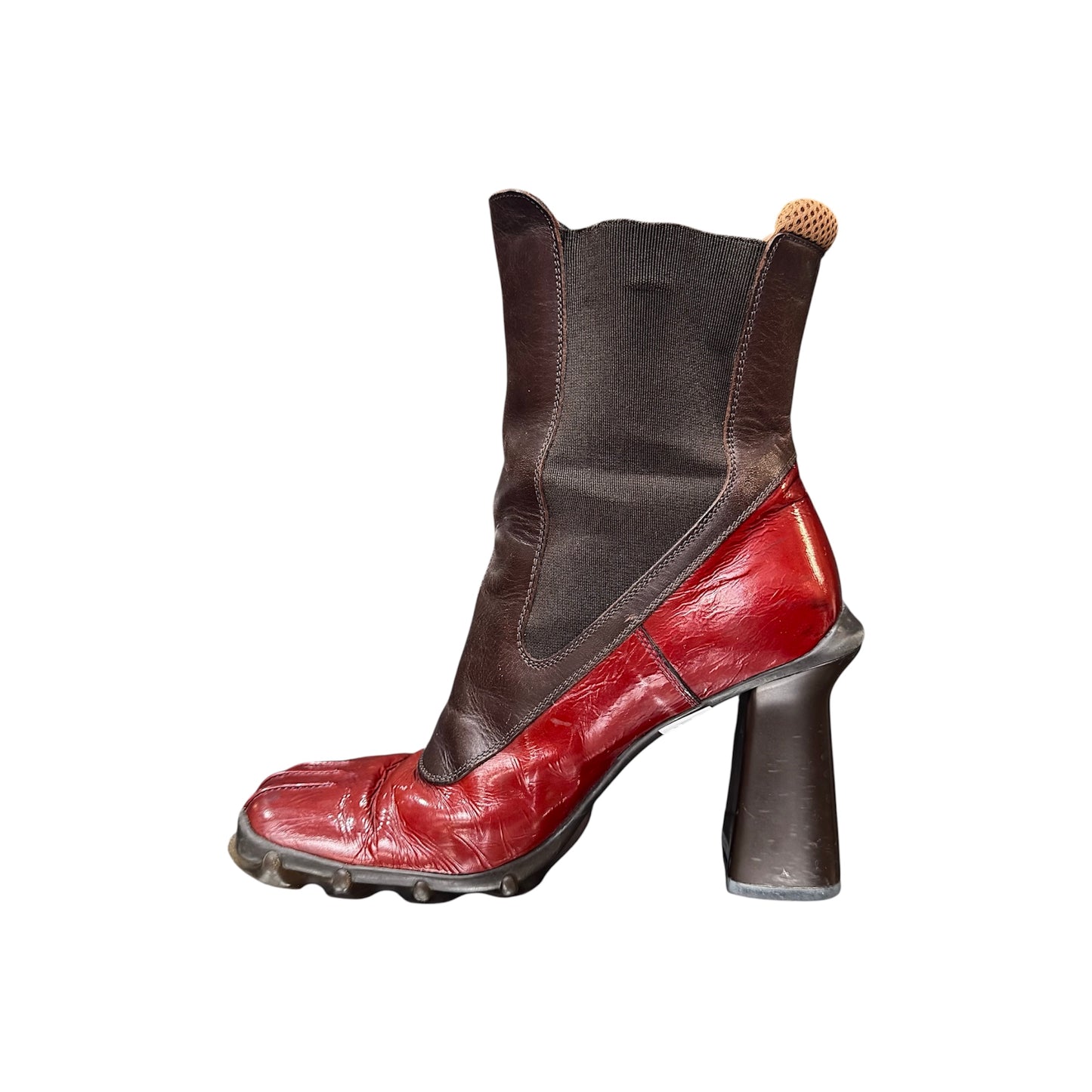 MIU MIU 1999 RED BUBBLE BOOTS