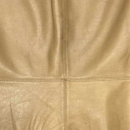 CHANEL FLARED TAN LEATHER SKIRT