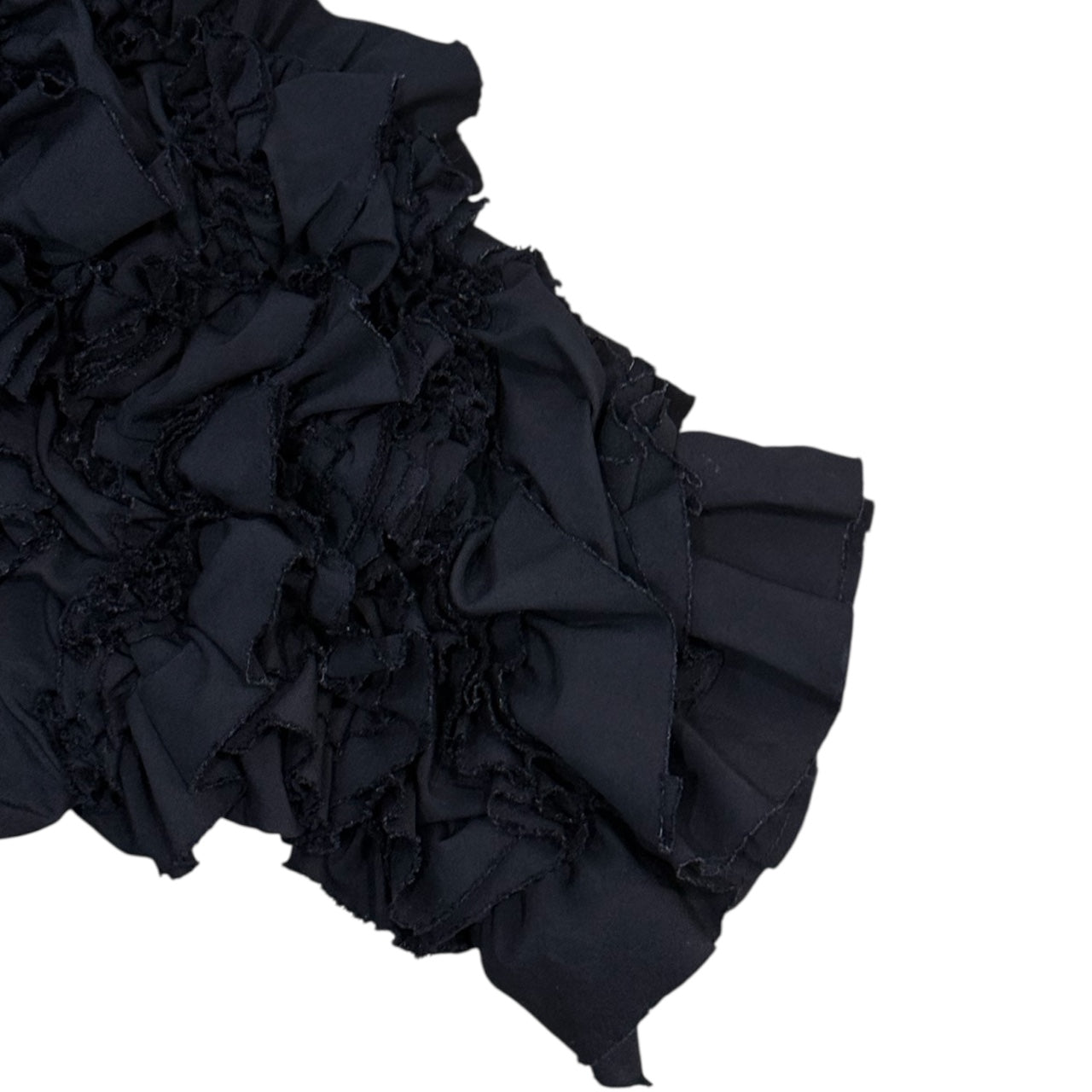 COMME DES GARÇONS NAVY BLUE RUFFLE SHORT PANT