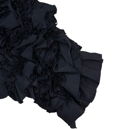 COMME DES GARÇONS NAVY BLUE RUFFLE SHORT PANT