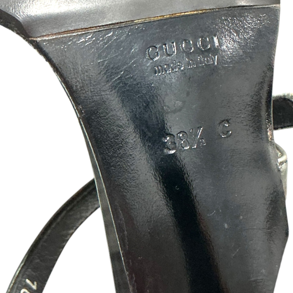 GUCCI METALLIC STRAP HEELS