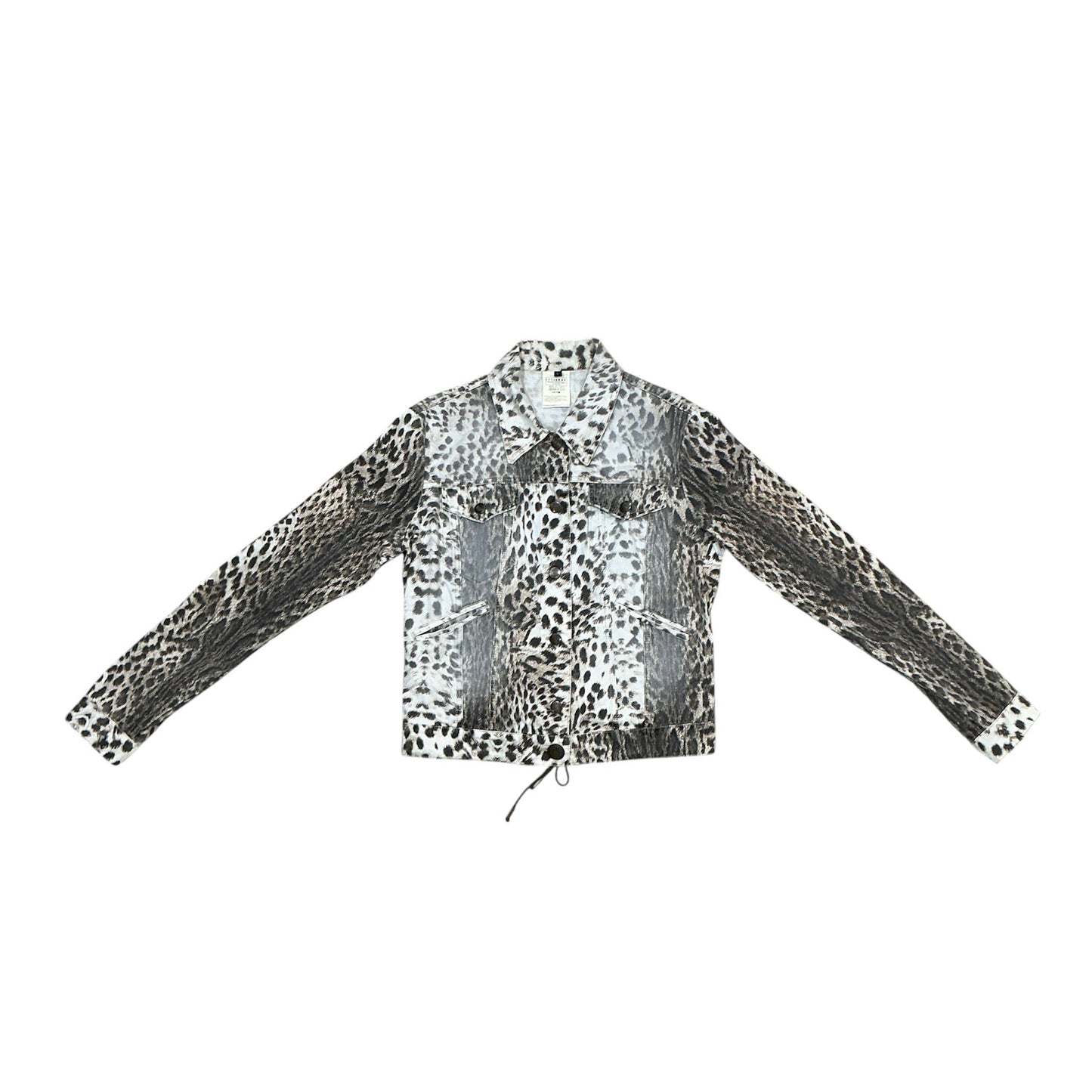 JUST CAVALLI 2000S LEOPARD LACE UP JACKET