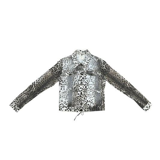JUST CAVALLI 2000S LEOPARD LACE UP JACKET