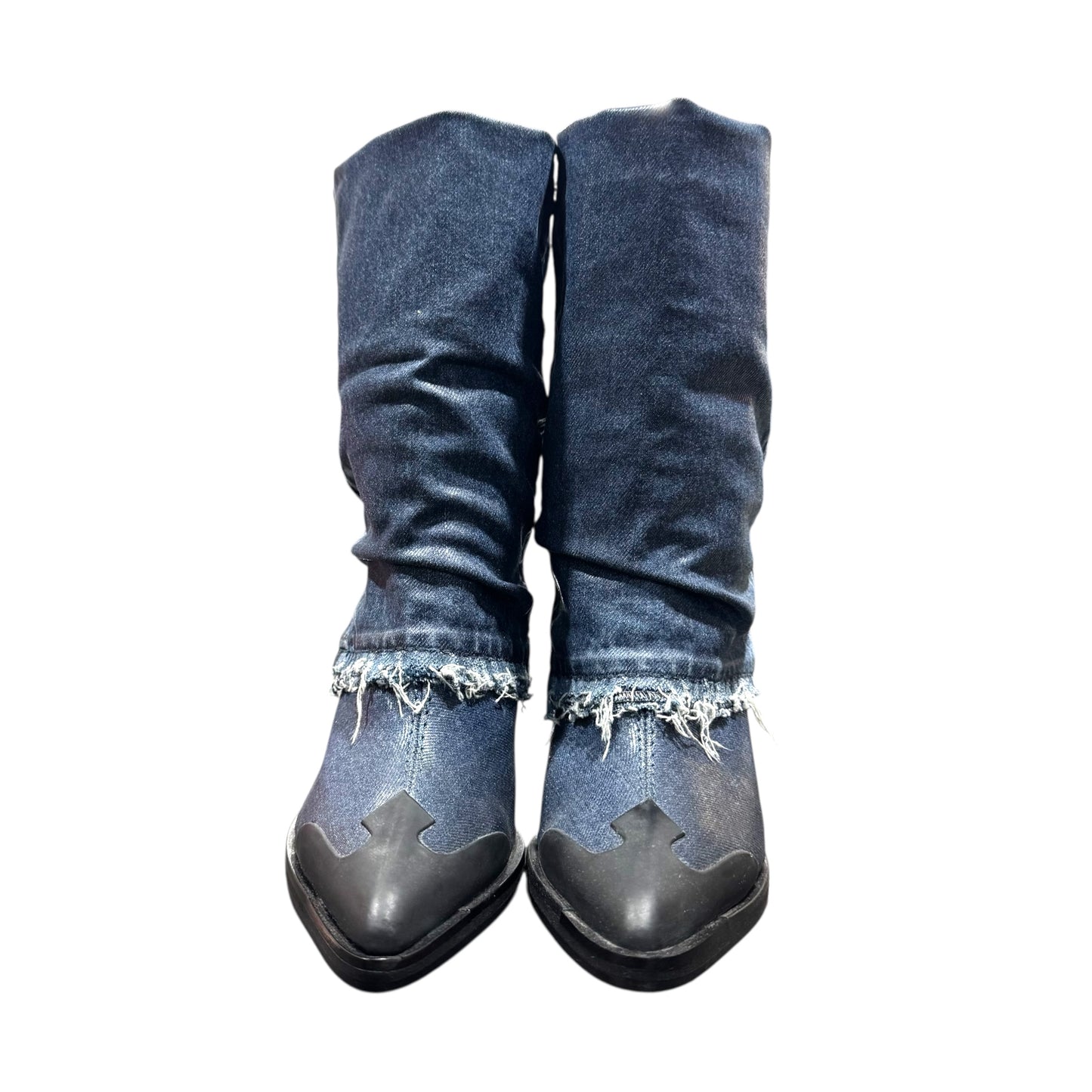 DIESEL SLOUCHED DENIM ANKLE BOOTS